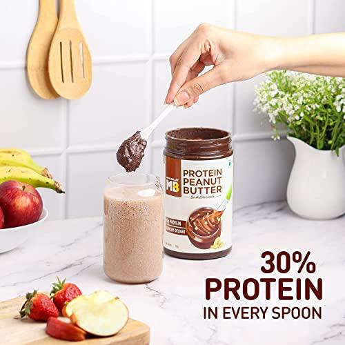 MuscleBlaze MuscleBlaze Fit High Protein Peanut Butter, Crunchy (Dark Chocolate Spread, 750g) | 27g Protein | With Pea Protein & Whey Protein Concentrate
