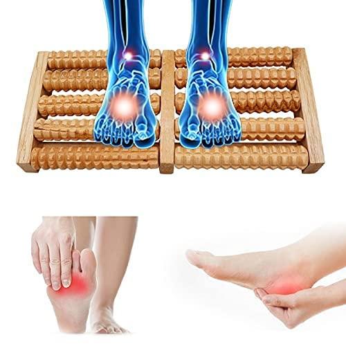 NAMRA NAMRA® Wooden Dual Foot Massage Roller for Overall Relaxation and Relief Acupressure Foot Board(1)