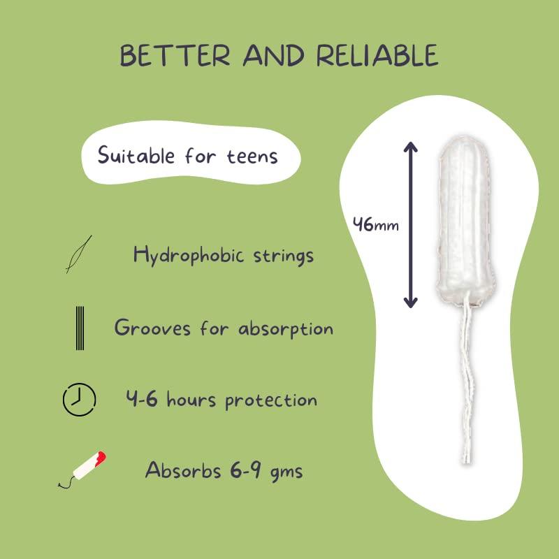 Lemme Be Lemme Be Cotton Sanitary Night Pads & Light Flow Tampons (Combo of 2)