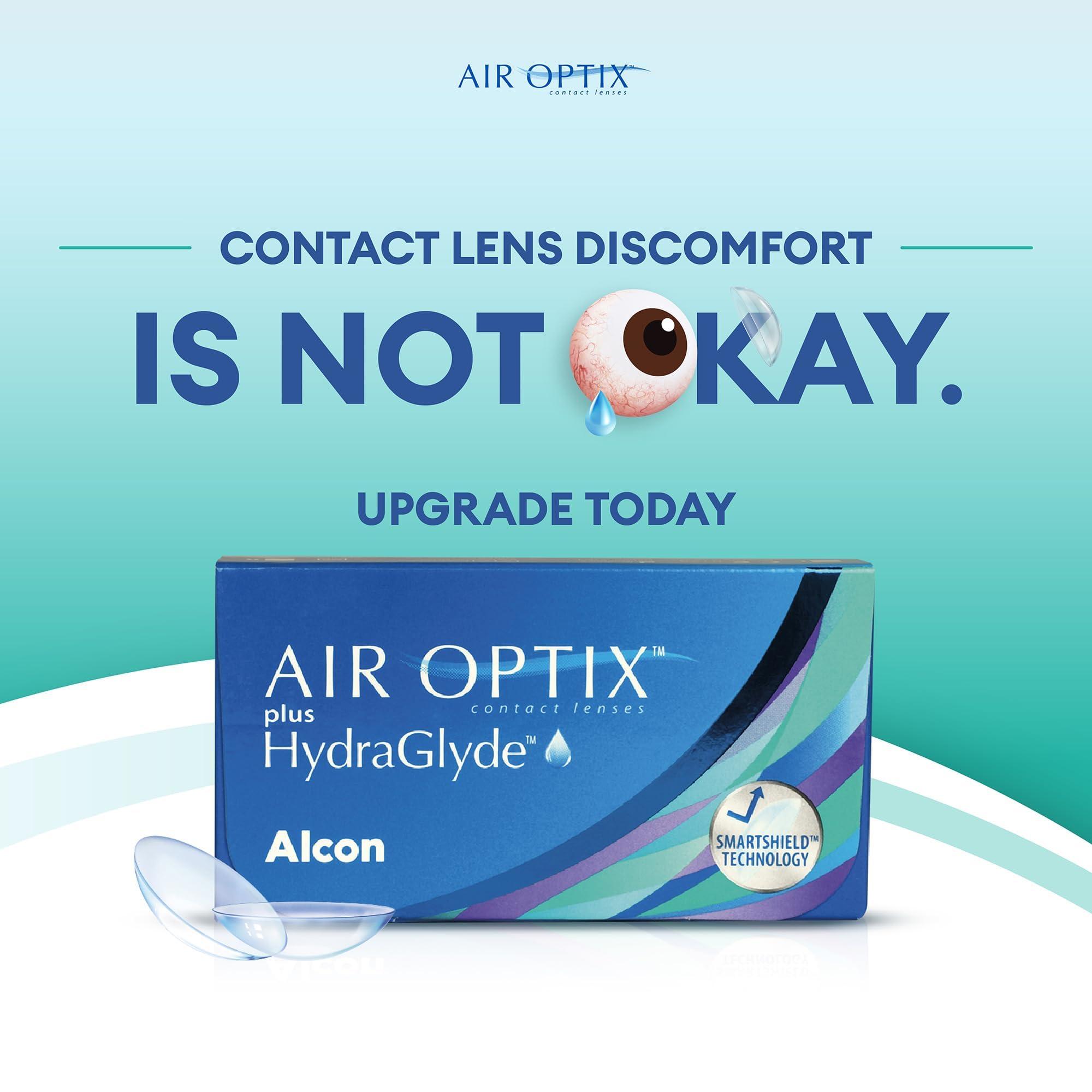 ALCON Air Optix Plus Hydraglyde - Monthly Disposable Contact Lenses (-5.75, Clear, Pack of 6) | From Alcon