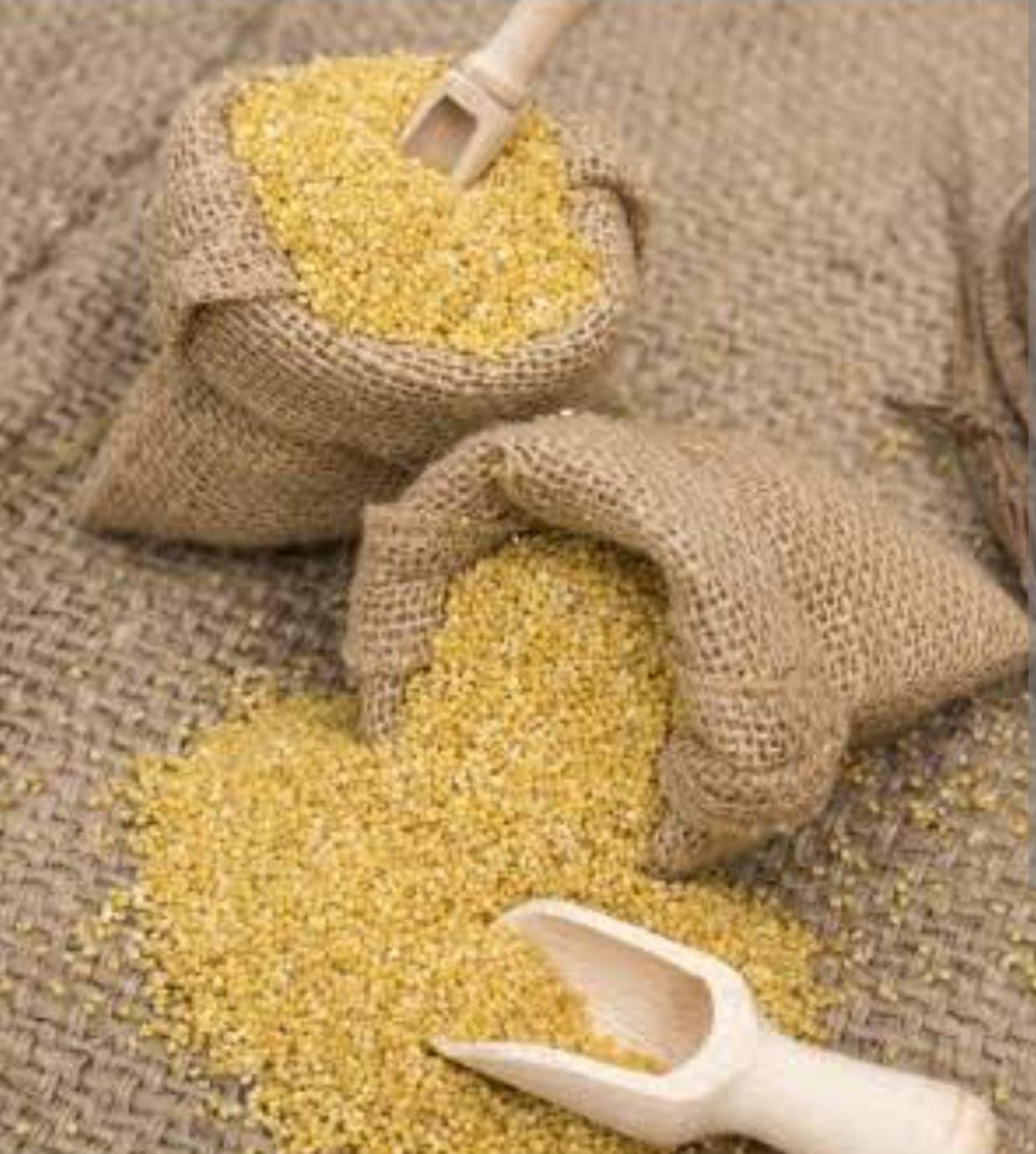 MAHANANDI Mahanandi Foxtail Millet Korralu, Millets, Kangani, No Chemicals, High Plant Protein and Fibre 4kg,(Pack of 8 each pocket 500grams)