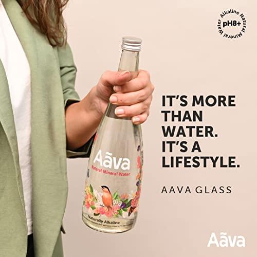 AAVA Aava Natural Mineral Water 750 ml Glass Bottle (Naturally Alkaline ; Origin Aravalli Range; pH 8+; Natural Fortified with Calcium and Magnesium) (Pack of 1 (Single Bottle))