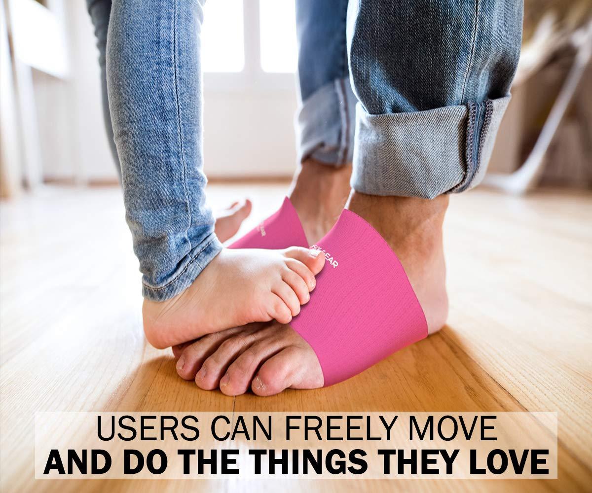 Physix Gear Sport Physix Gear Arch Supports for Plantar Fasciitis - Best Foot Sleeve for Foot Arch Support & Arch Support Brace - Unisex Arch Support Sleeve - Compression Arch Sleeves, Foot Arch Supports Pink S