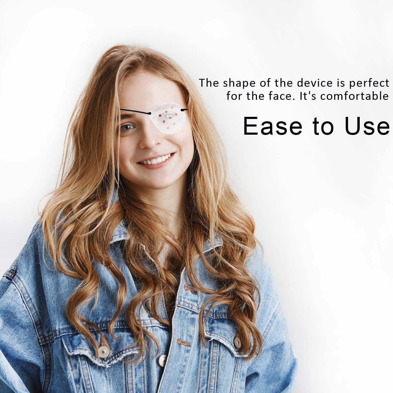 Vandorla Vandorla Eye Shield, 2 Pcs Plastic Eye Shield Eye Patch for Eye Protection Eye Surgery Covering Breathable with 2 Elastic Rope, Transparent