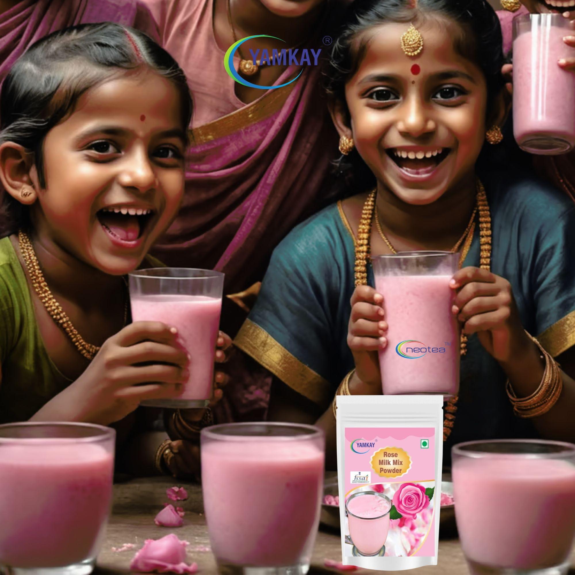 YAMKAY Yamkay Rose Milk Mix Powder Rose Flavored Milk Powder 200 GM