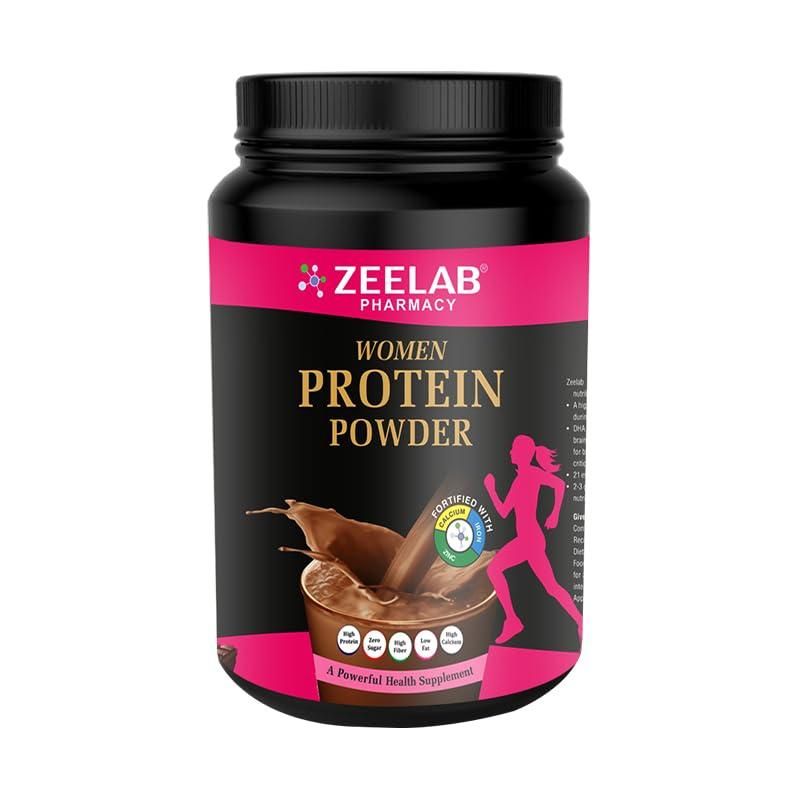 Zeelab Zeelab Women Protein Powder 500g (Pack of 5) chocolate Flavour | Fortified with Calcium, Iron & Zinc | Protein Supplement for Women