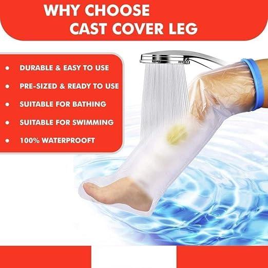JAMBUVANTI JAMBUVANTI Waterproof Cast Covers for Shower Leg Protector to Keeps Dry of Wounds, Bandage, Dressing Watertight Shower Cast Shower Protector, ound Protector for Broken Leg, Knee, Foot, Ankle,Burns