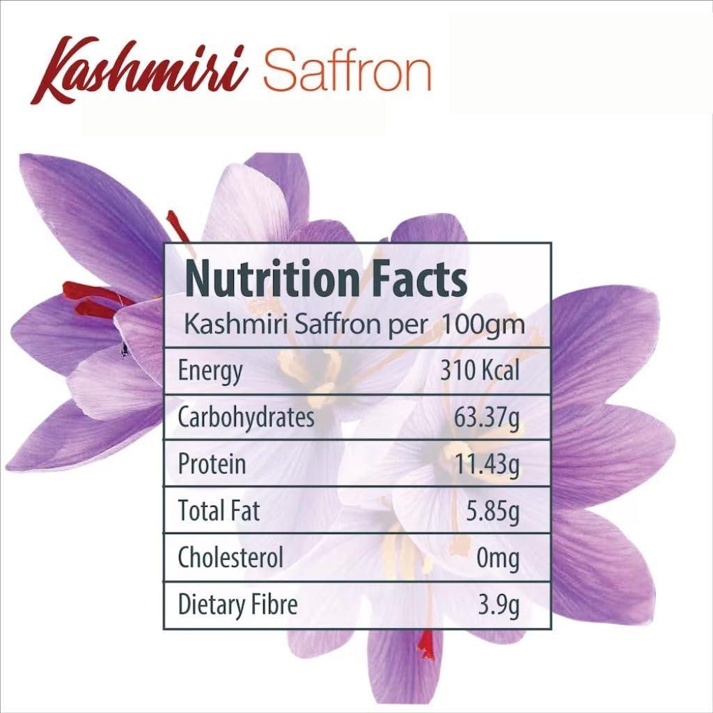 Kashmir ONLINE STORE Kashmir Online Store Pure And Natural Mongra Saffron - Premium Original Quality Kesar Grade A+++ For Pregnancy, Cooking, Face & Skin (1 Gram)