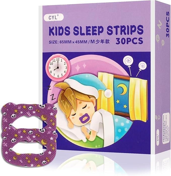 JAMBUVANTI JAMBUVANTI 30 Pcs Mouth Tape for Kids Sleeping and Reduced Snoring Tapes Anti Snoring and Less Mouth Breathing Gentle Mouth Tape for Kids multicolor