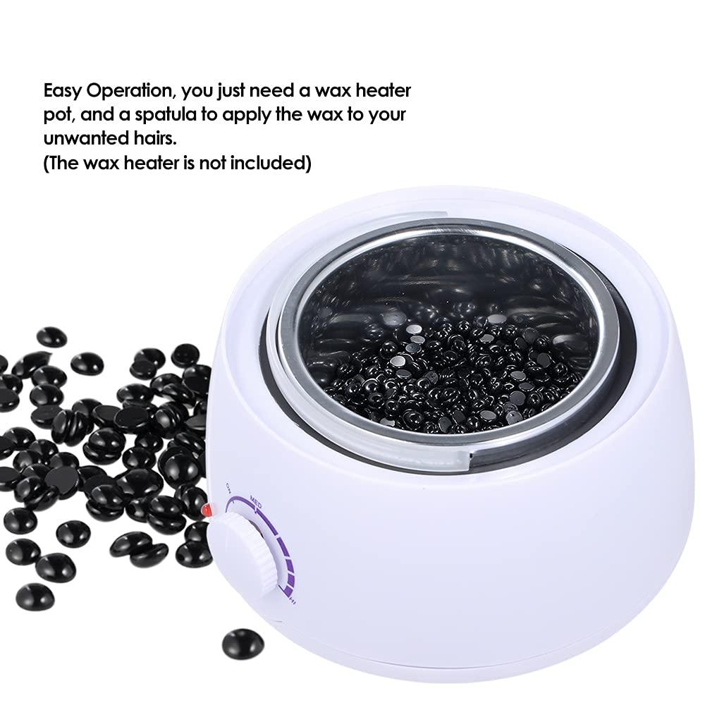 POOWE Hair Removal Wax Bean Body Hair Remover Hard Wax Beans No Strip Depilatory Hot Hard Wax Hair Removal Bean (Purple)-POOWE