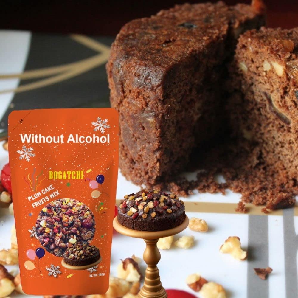BOGATCHI BOGATCHI Premium plum cake fruits mix, Mixed fruits for plum cake, Kerala style plum cake fruit mixture, Chistmas cake fruit mix, X-mas cake mix, Xmas plum cake dry fruits mix, 180g