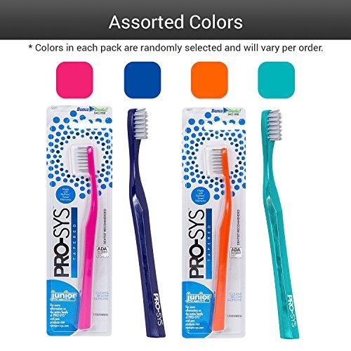 Pro-Sys PRO-SYS® Junior Toothbrush - Tapered Bristles, Pack of 4.
