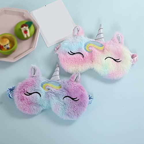 Licogel Licogel Night Sleep Mask Plush Funny Blindfold Eye Cover Eye Mask Eyeshade for Sleeping Fashion Patterned Smooth Cartoon Bed Blocking Girl