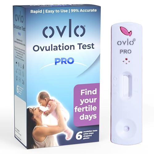 Ovlo Ovlo Pro Ovulation Test Kit - Precision and Confidence on Your Path to Parenthood - 6 Tests, Gloves, Dropper, Urine Tray for LH testing - Free Fertility Tracking App Included
