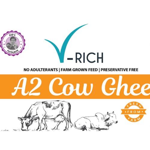 V-Rich A2 Desi Cow Ghee (250ml)