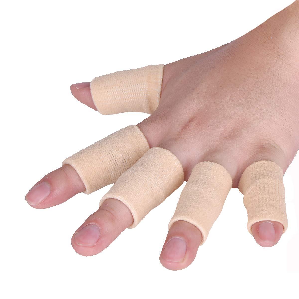 Luniquz Luniquz Finger Sleeves, Thumb Splint Brace for Finger Support, Relieve Pain for Arthritis,Triggger Finger, Compression Aid for Sports, Beige