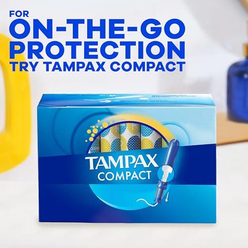 Tampax Tampax Pearl Plastic Tampons, Regular Absorbency, Unscented, 50 Count