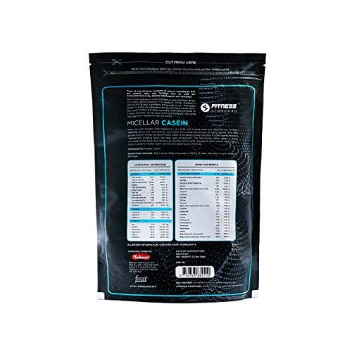 Fitness Standard Fitness Standard's 100% Micellar Casein Protein 1kg | All Natural, No Additives, No Preservatives | Unflavoured | 33 servings