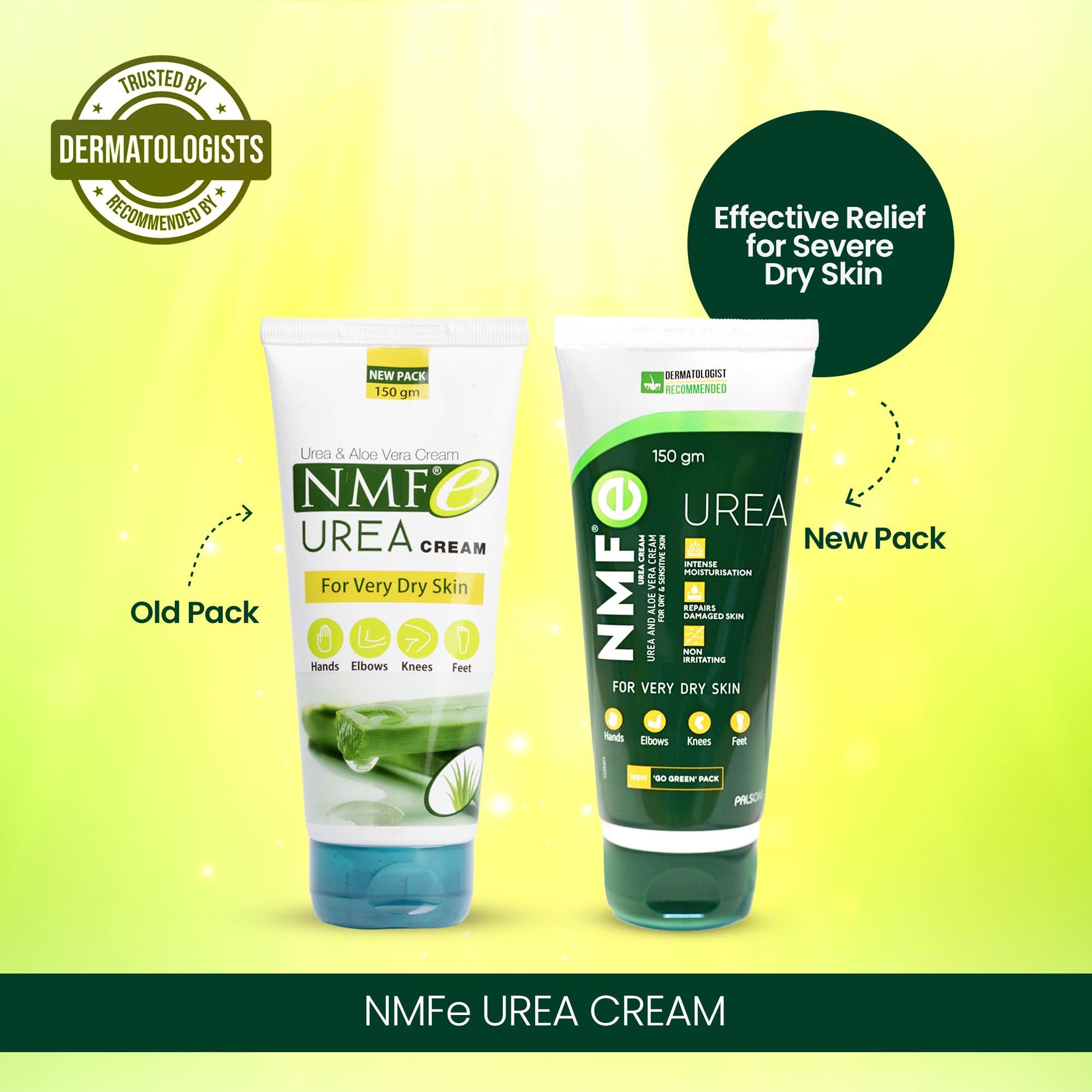 NMFe UREA CREAM NMFe Urea Cream 150 gm For Intense Moisturisation with Urea 7% & Aloe vera for thick and dry skin | Truly the Healing Moisturiser | For very dry skin | Takes care of cracked heels & Fissure feet effectively