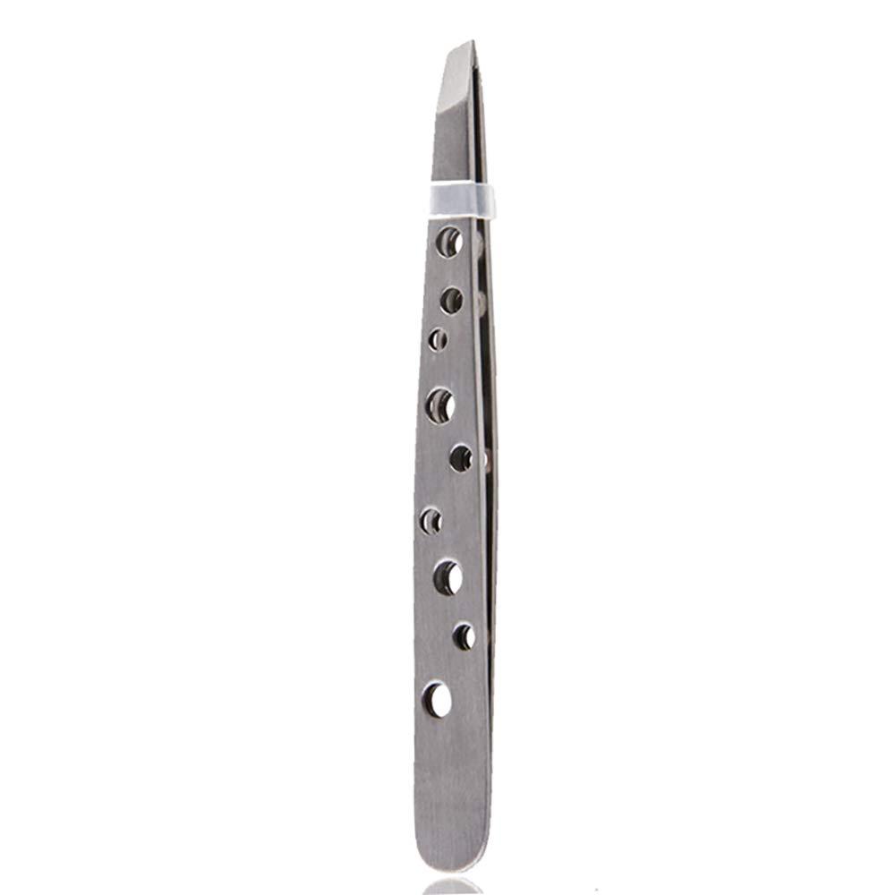 Haoweida Stainless Steel Slant Tip Tweezer - The Best Professional Precision Eyebrow Tweezers,Surgical Grade Stainless Steel for Professional Eyebrow Shaping and Facial Hair Removal 1PC