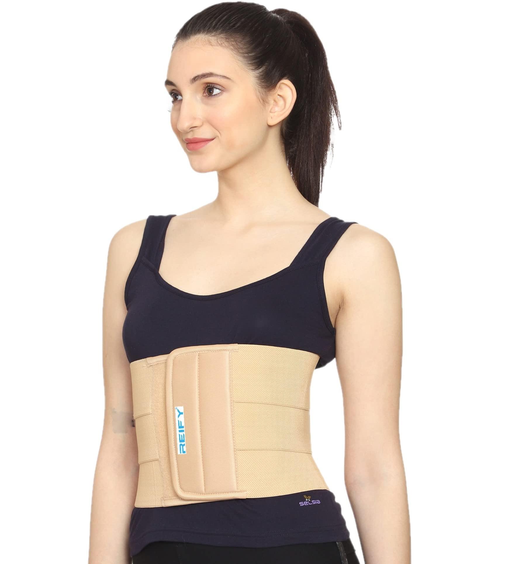 Reify Reify Abdominal Belt after delivery Tummy Reduction Trimmer Belly Slimming Binder for Women post pregnancy care (XXL, Beige)