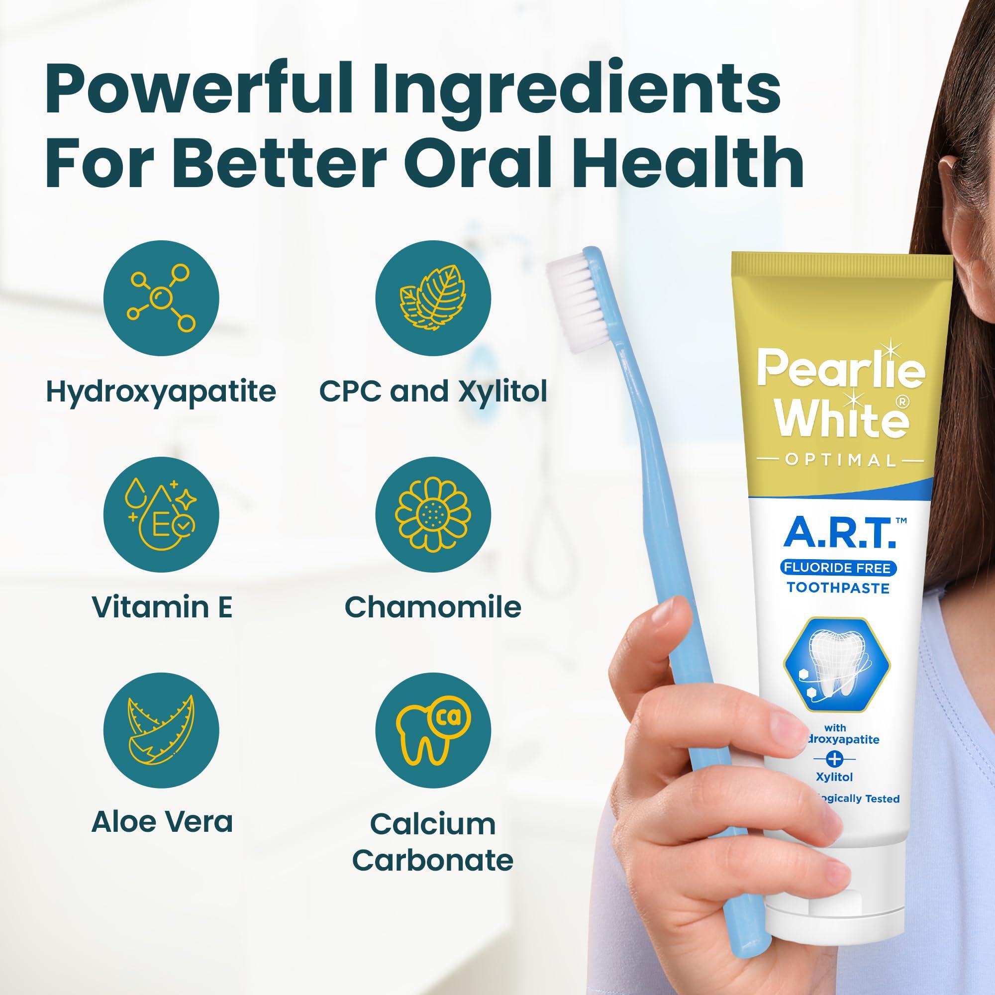 Pearlie White Pearlie White Active Remineralization Toothpaste - Fluoride Free (3.8oz) 110gm