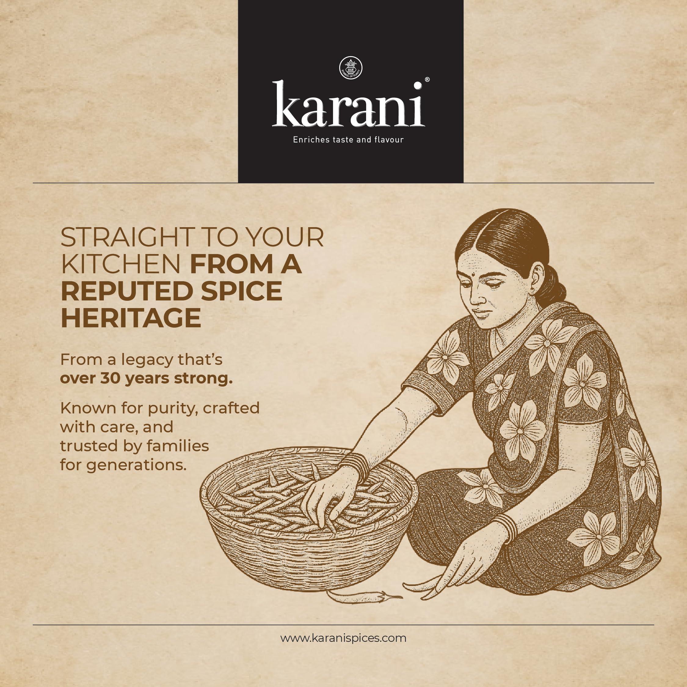 Karani Aachar Spl Mirch Powder | Chilli Powder for Pickles | Chilli Powder Made With Byadgi and Warangal Bamboo Chilli - No Added Flavour, Colour or Preservatives - 1.5 Kg (Pack of 3 - Each 500 Gms)