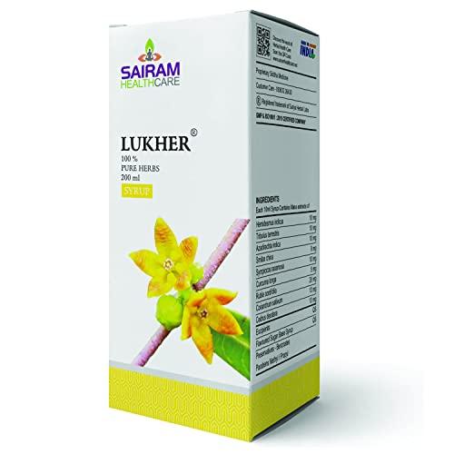 LUKHER Lukher Syrup for Blood Purifier - Ayurvedic Syrup for Acne & Pimples, Skin Blemishes, Boils, and Skin Allergies - Natural Supplements Composed of 100% Pure Herbs (200 ml (Pack of 1))
