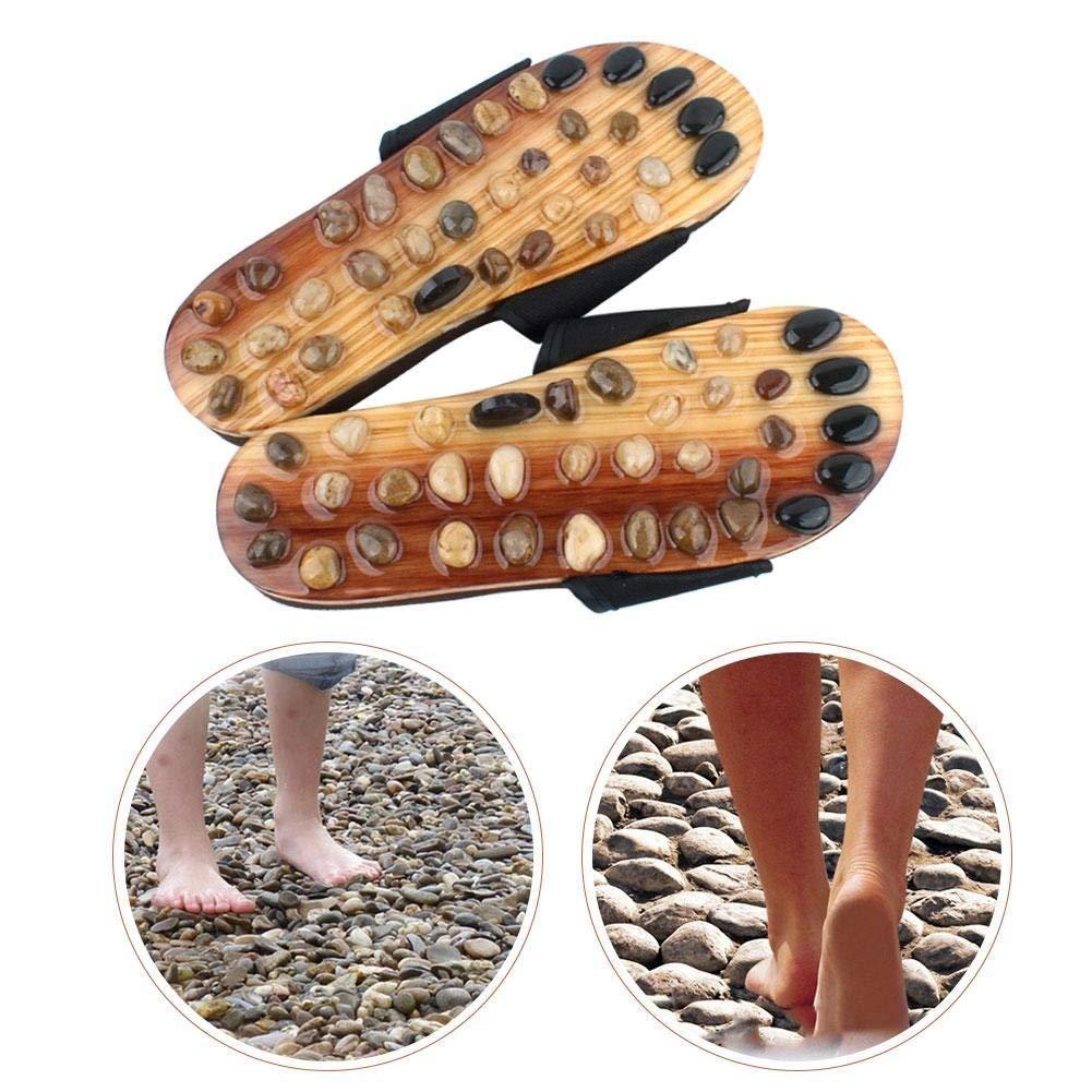 PRAMANTA PRAMANTA [41-42] Wooden Acupressure Massager Slippers for Acupuncture or Acupressure Therapy, Health Care Therapeutic Great Relaxing Slippers for Men and Women (1Pair)