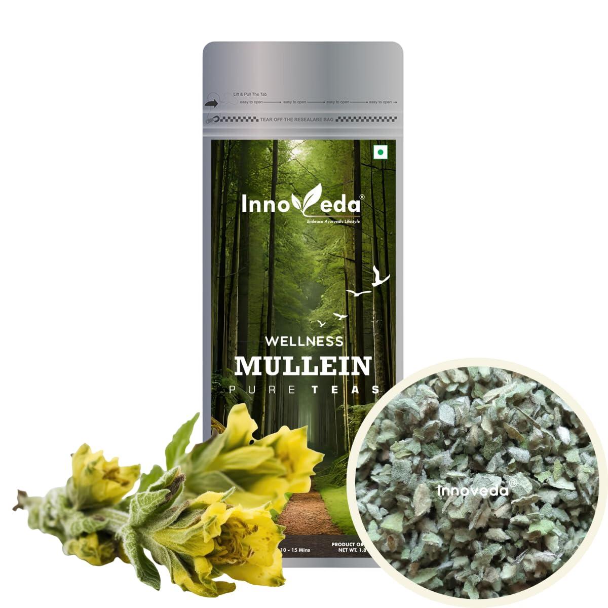 INNOVEDA Mullein Leaf Tea for Lungs, Immunity & Sleep 100 Tea Cups