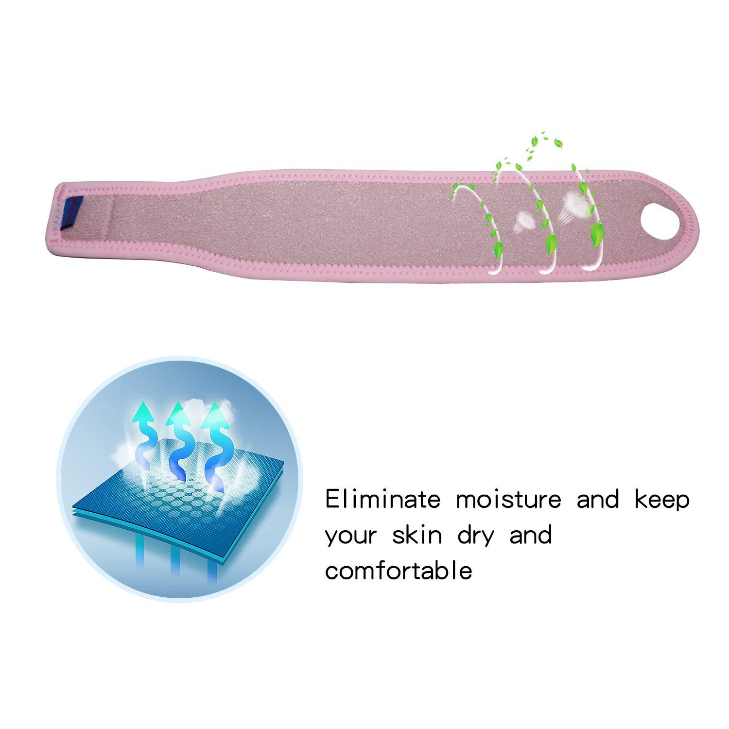 Gulf W Gulf W Wrist Support Brace, Adjustable Wrist Strap Reversible Wrist Brace for Sports Protecting/Tendonitis Pain Relief/Carpal Tunnel/Arthritis/Injury Recovery, Right&Left Hand Available (Pink)