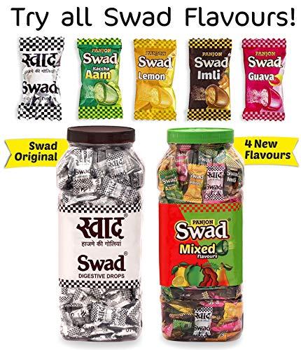 Swad Swad Candy Jar (Digestive & Tangy Indian Masala Flavour Sweet Toffee) Vegan & Gluten Free, 150 Candies Jar