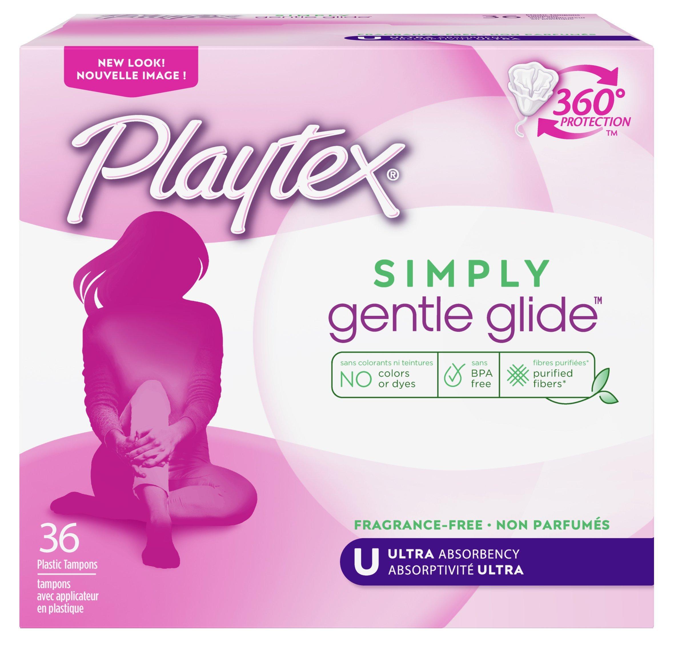 Playtex Playtex Gentle Glide Tampons with Triple Layer Protection, Ultra , Unscented - 36 Count