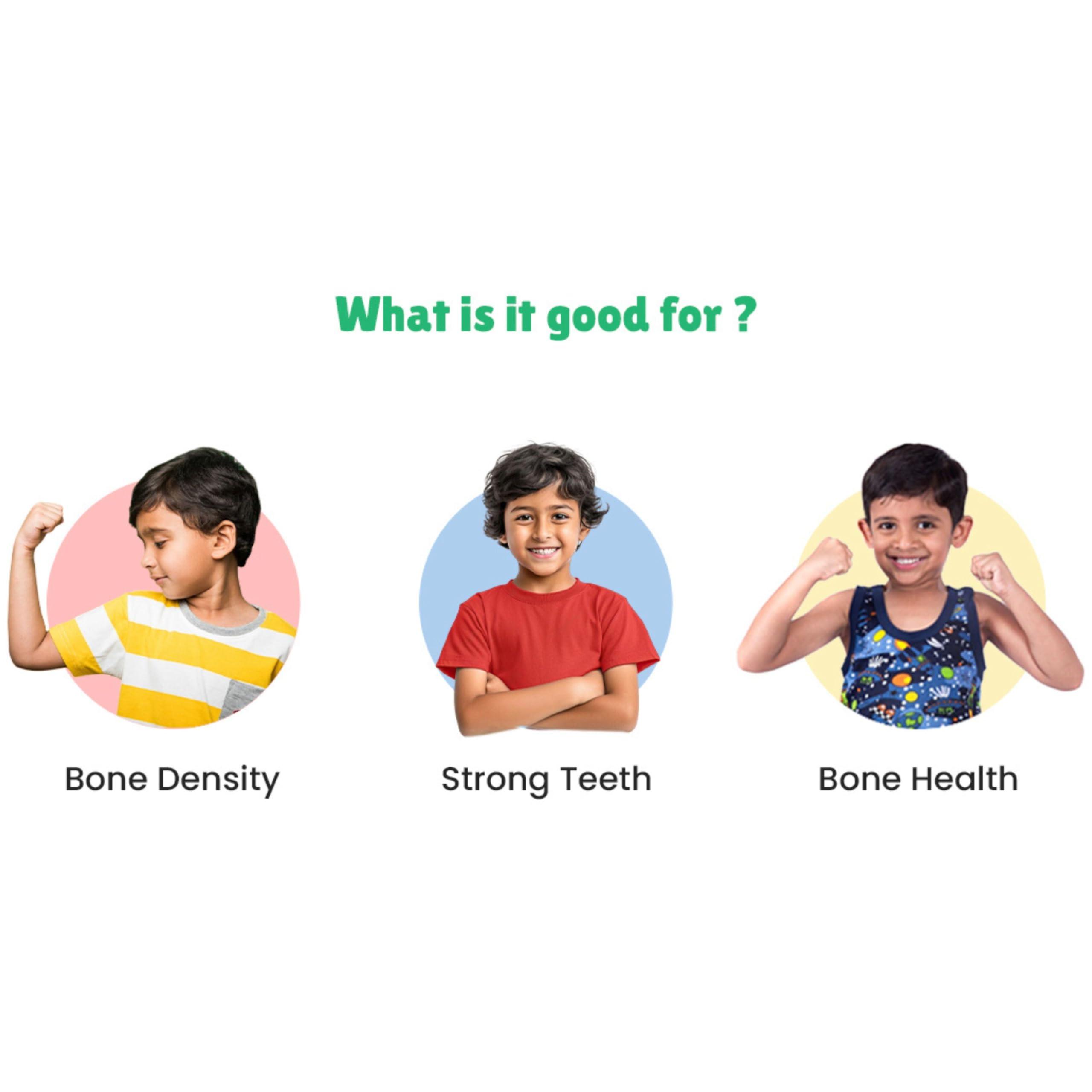 Little Joys Little Joys Calcium Gummies for Kids (2+ years) With No Sugar Added | For Stronger Bones, Joints, Teeth & Immunity | Mango Flavour | 30 Gummies