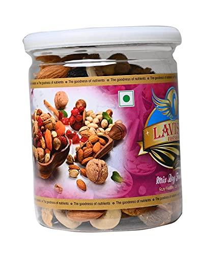LAVISH FRESH LAVISH FRESH 100 % HEALTHY AND NATURAL DRIED FRUITS ,THE GOODNESS OF NUTRIENTS ,COMBO PACK OF MIX DRIED fruit 250 GM AND Pistachios (pista) 250 GM .