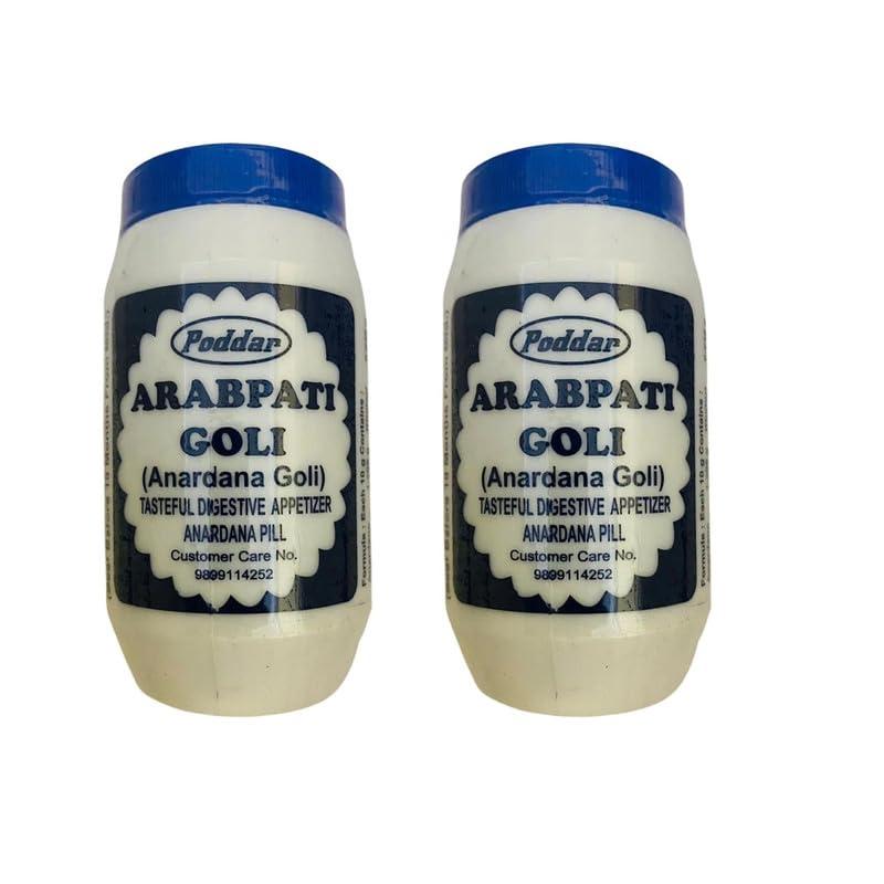 Poddar Ayurvedi Pharmacy Poddar Hing Goli, Atom Harade & Arabpati Goli Combo Digestive & Tasty Mouth Freshener| After-Meal Snack| Pack Of 2 Each