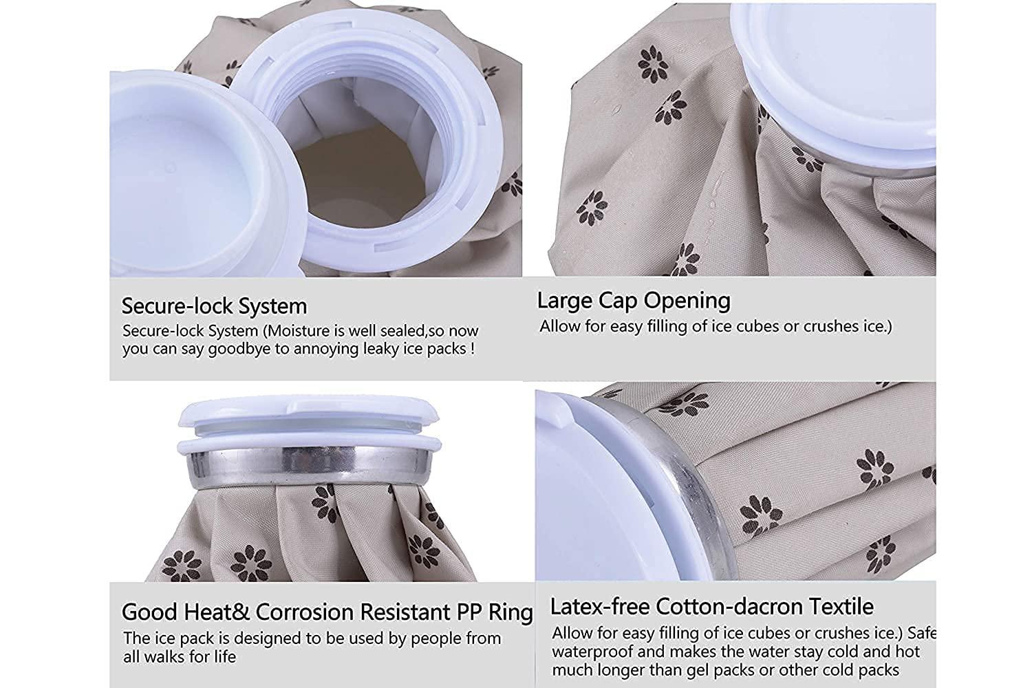 KITSSENTIAL KITSSENTIAL Hot And Cold Pain Relief Reusable Hot Water And Ice Bag Injuries & Pain Relief Hot Water Bag Ice Bag Pain Relief Cold Ice Hot Pain Water Bag (Multi Color) (Ice Bag \"9 Inch\") (Pack Of 1)