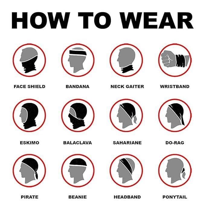 Mahadev Textiles Unisex Motorcycle Riding Bandana for Dust & Sun Protection, Lightweight Headband, Breathable Head Wrap, UV resistant, Biker Face Mask Fishing Hiking Running Cycling Black (3)