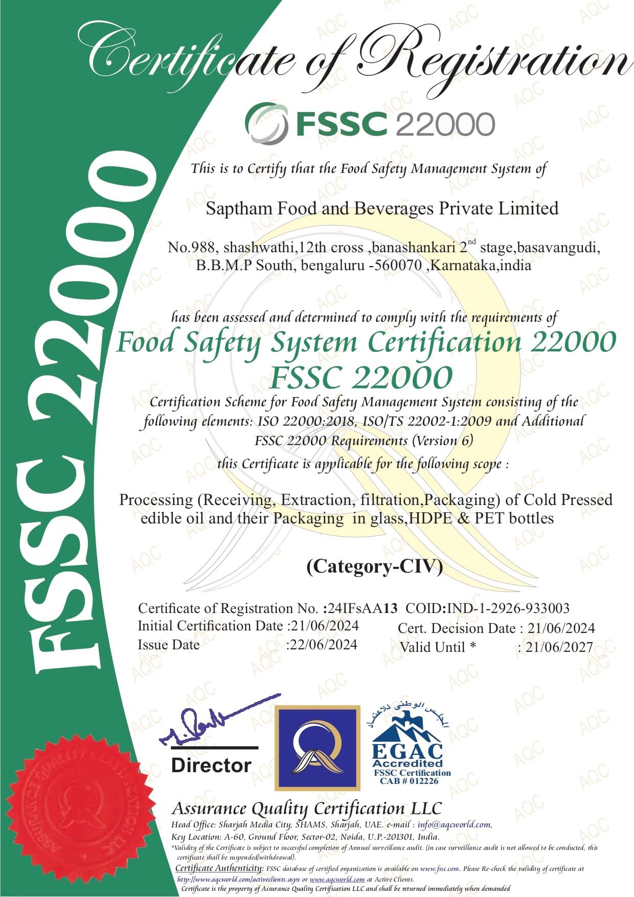 Saptham Saptham Taila 100% Wood Pressed/Cold Pressed Walnut Oil (100 ML)