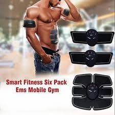 V R ENTERPRISE V R ENTERPRISE Wireless Abdominal & Muscle Exerciser | 6 Pack Abs Simulator with Rechargeable Battery | EMS Body Massager & Abs Trainer for Men & Women Black