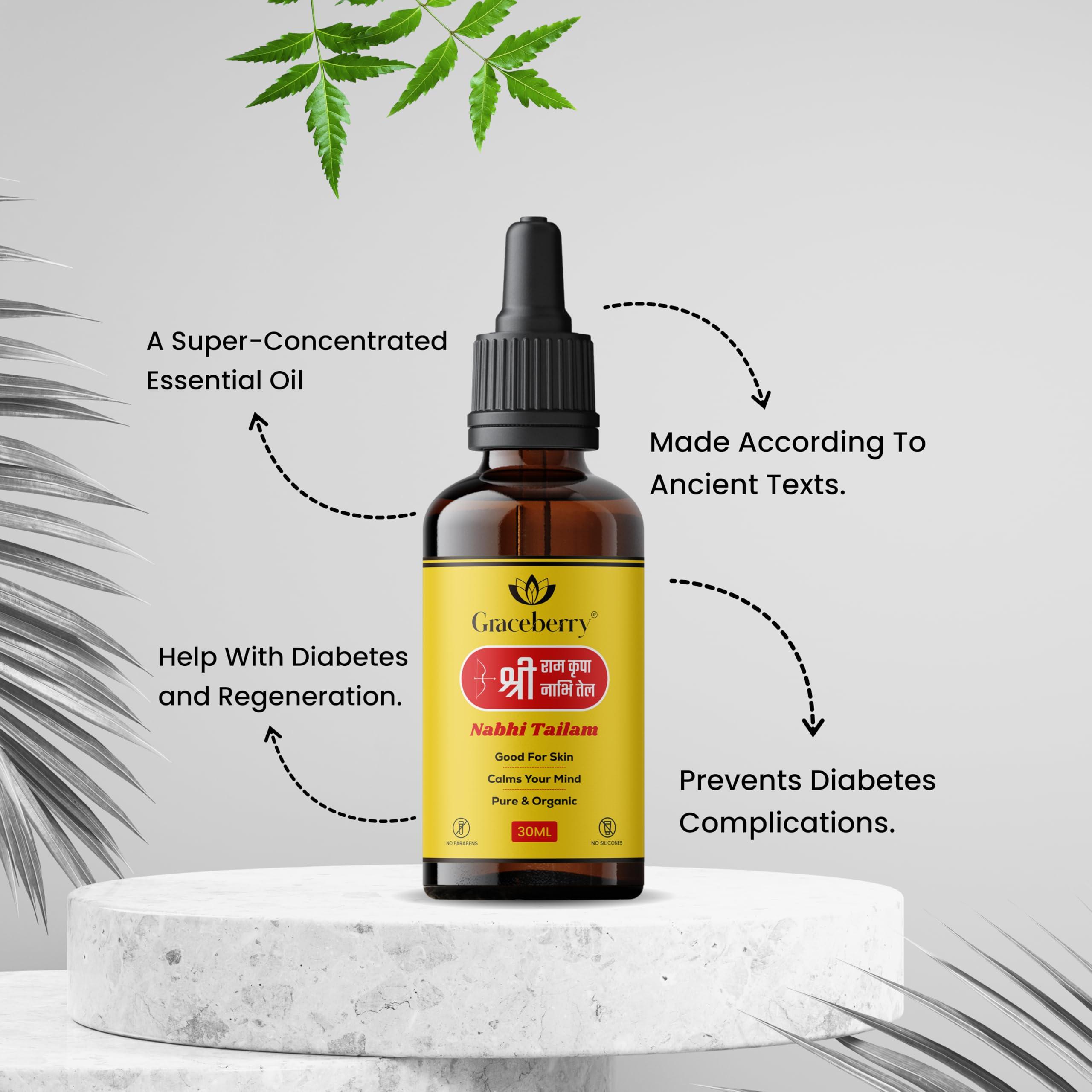 GRACEBERRY Graceberry Ayurvedic Ramban Multi Benefit Nabhi Herbes Oil (Pack of 2)