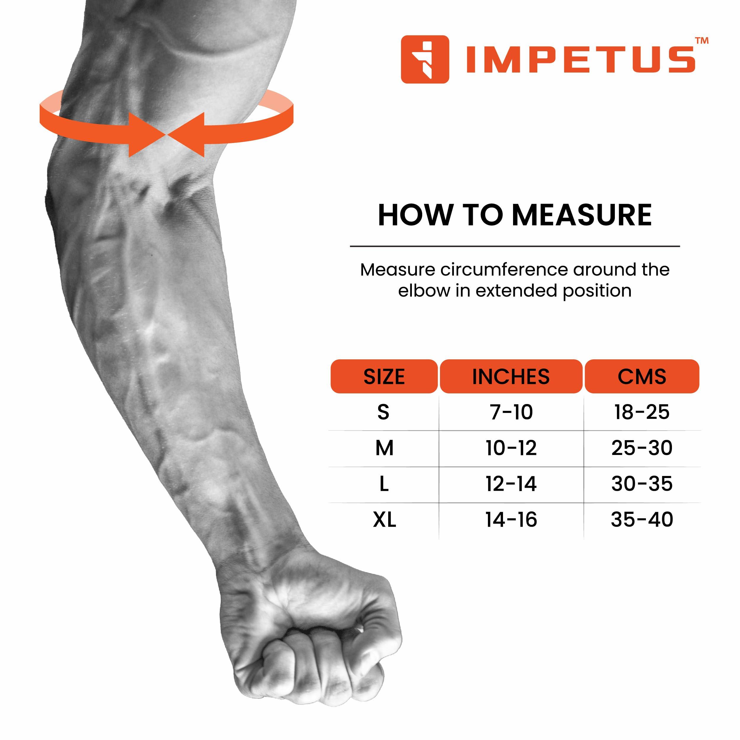 IMPETUS IMPETUS Elbow Support for injury prevention, elbow support for gym, elbow band for pain relief, Tennis Elbow Support For men, arm Sleeves for men sports Elbow Guard Elbow Brace