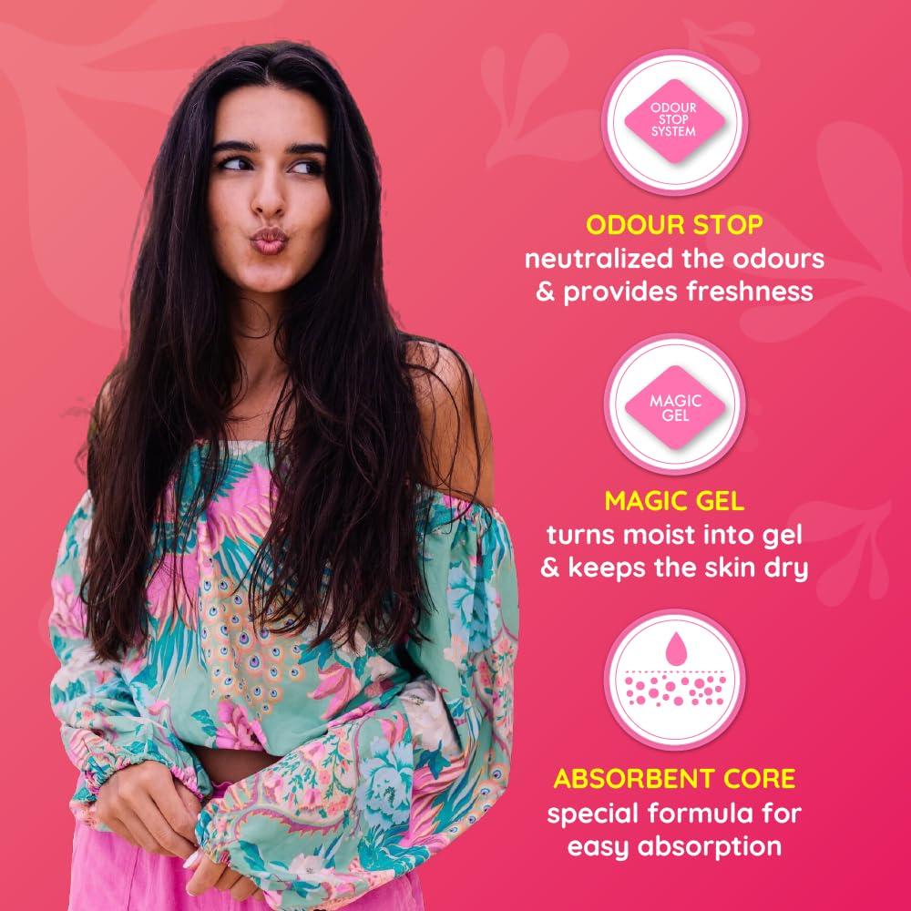 Bella Bella Classic Comfort Maxi Drai Pads/Sanitary Napkins For Women, Maximum Dryness, 28 Cm Long With Wings, For Rash Free Period, Suitable For Heavy Flow, Disposable Wrap, Size Xl, Pack Of 1, 20 Pcs