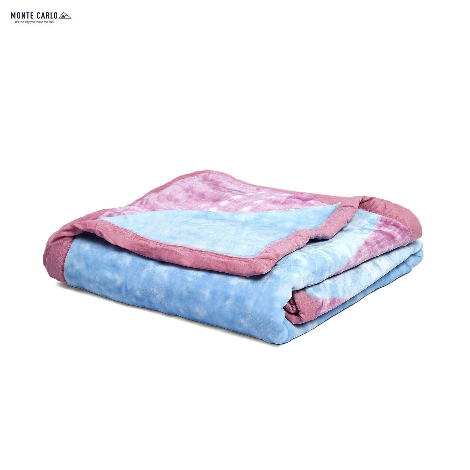 Monte Carlo Monte Carlo Relation (575 GSM) Luxury 1 Ply Single Bed Blanket for Mild Winter Size (1.50 m x 2.20 m) 1.9 KG