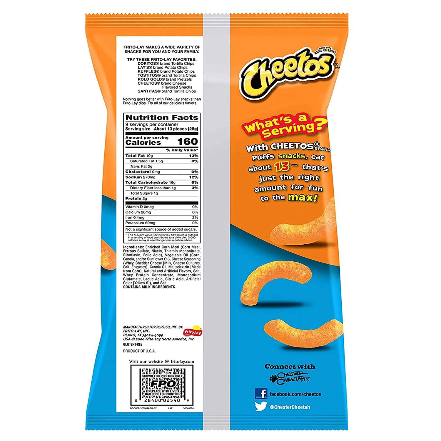 Cheetos Cheetos Puffs Chester Cheetah, 2 x 255.1 g