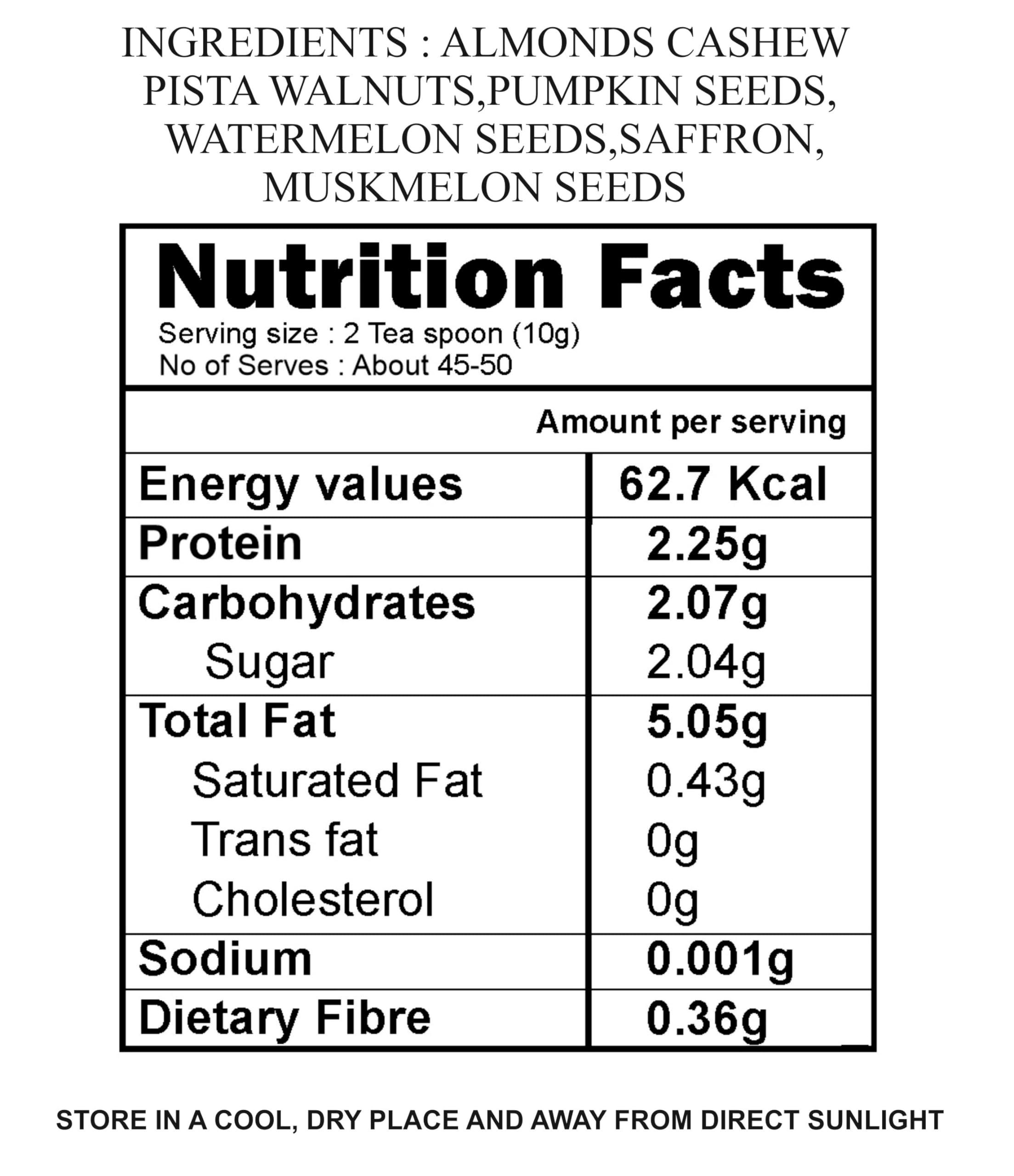Indiana as offered by nature Indiana Dry Fruits & Nuts Powder (100% Natural) No Added Sugar or Preservatives (800gm)