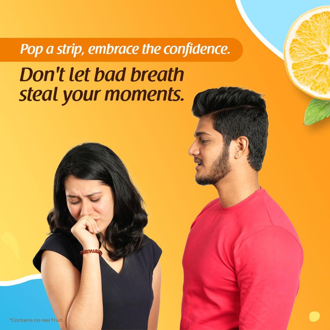 FRESH MELTZ FRESH MELTZ Oral Hygiene Mouth Freshener Sugar Free Orange, Mint, Paan Flavoured Breath Strips (25 Strips) - Combo Packs (Pack of 6)