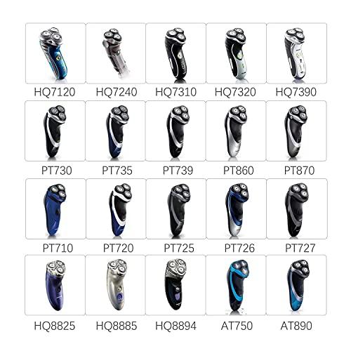 Justec Justec HQ8 Replacement Heads for Philips Norelco Aquatec Shavers, 7240XL,7260XL, OEM HQ8 Blades Upgraded, Philips Norelco Electric Shaver Replacement Hq8505 Blades 3Pack