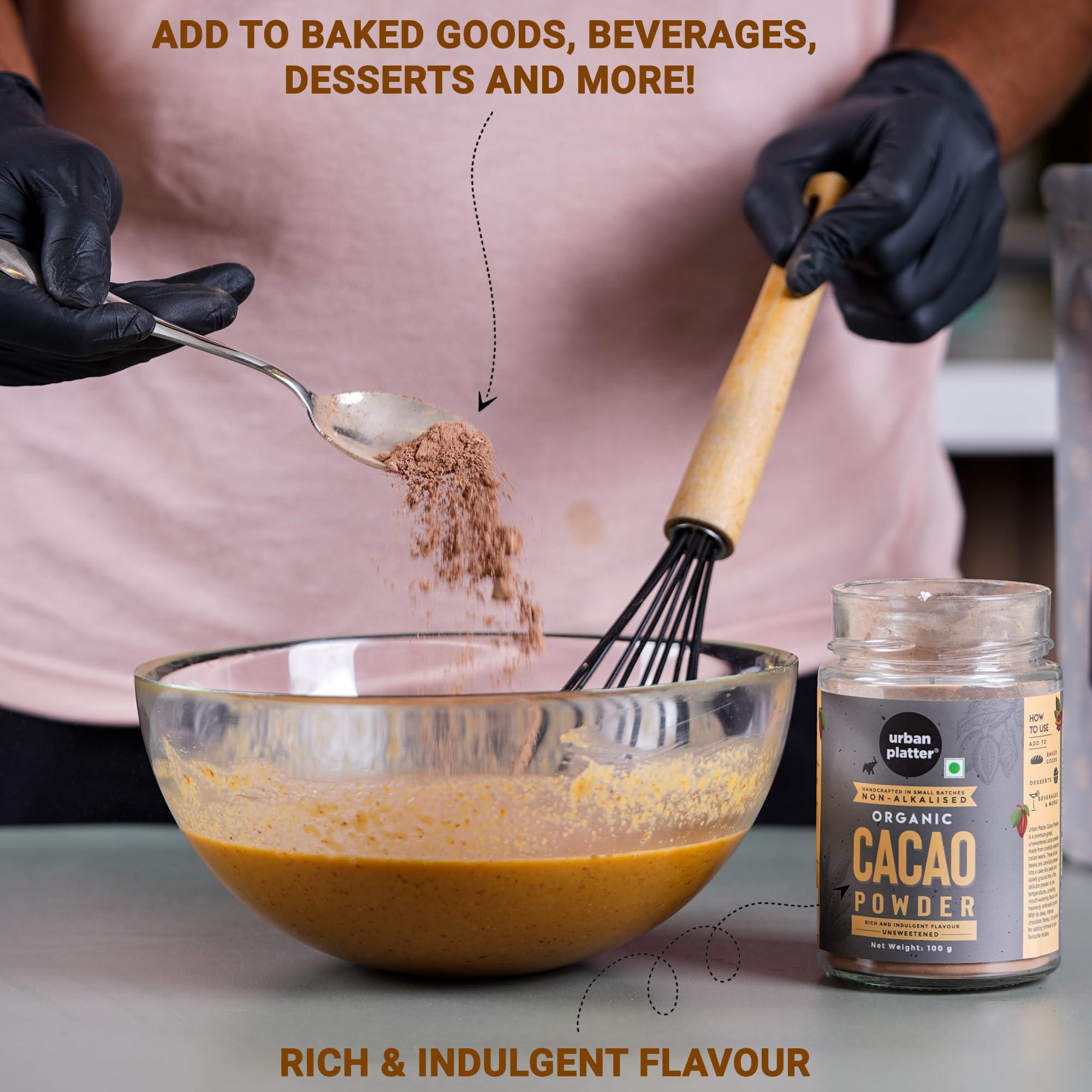 urban platter Urban Platter Non-Alkalized Organic Cacao Powder, 100g