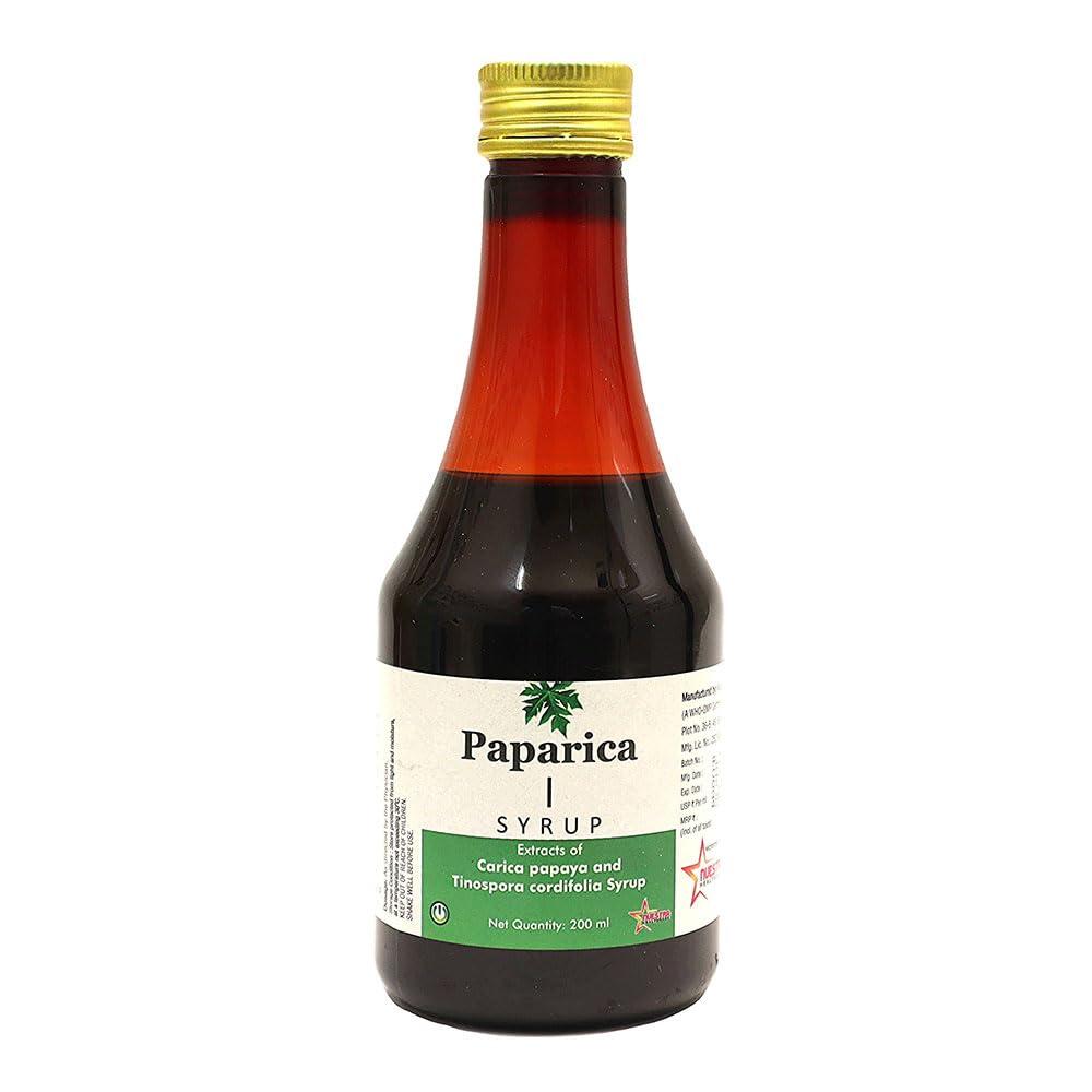 PAPARICA Nuestra 200 ml Paparica Syrup for Platelet Count | Platelet Count Increase Syrup | Papay Leaf Extract | Platelet Count Booster | (Pack of 1)